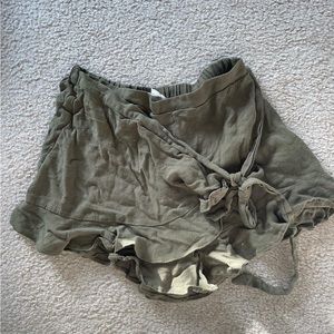 green skort with a tie in the front size medium!